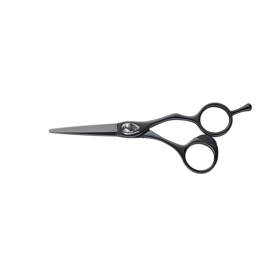 Joewell Black Titanium BT 50 with "Skull Logo" (Hairdressing scissors 5,0")