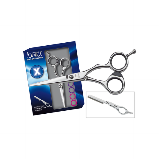 Joewell X 525 (Hairdressing scissors 5,25") incl. Feather Razor S