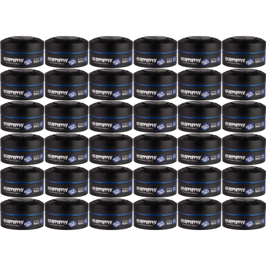 Gummy Styling Wax Hard Finish 150ml Blauw - 36 stuks