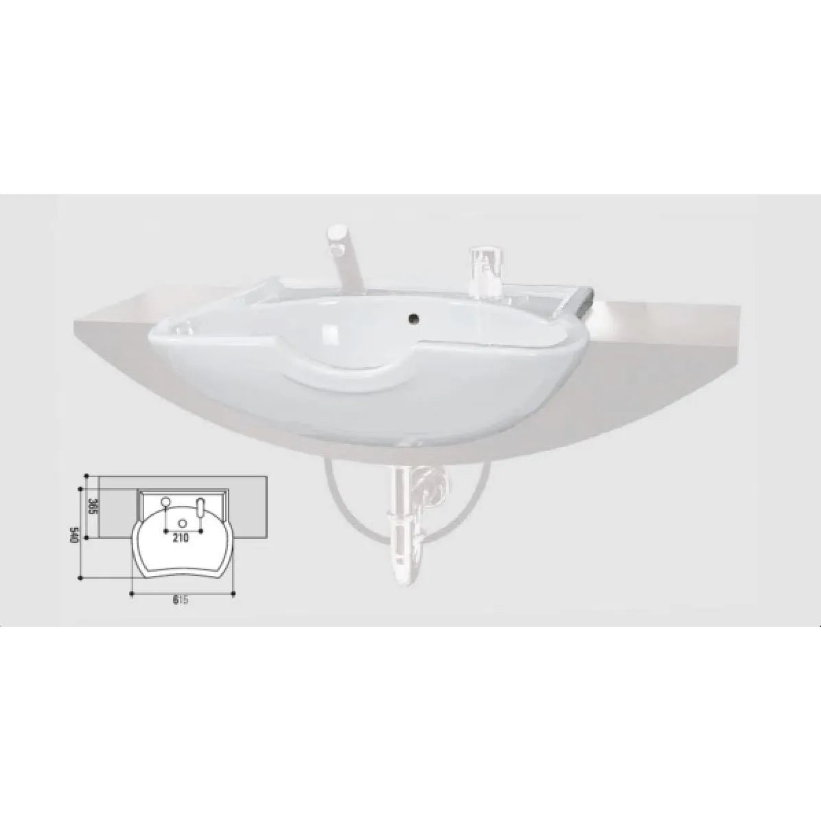 Jobst Barberpoint Washbasin with Worktop