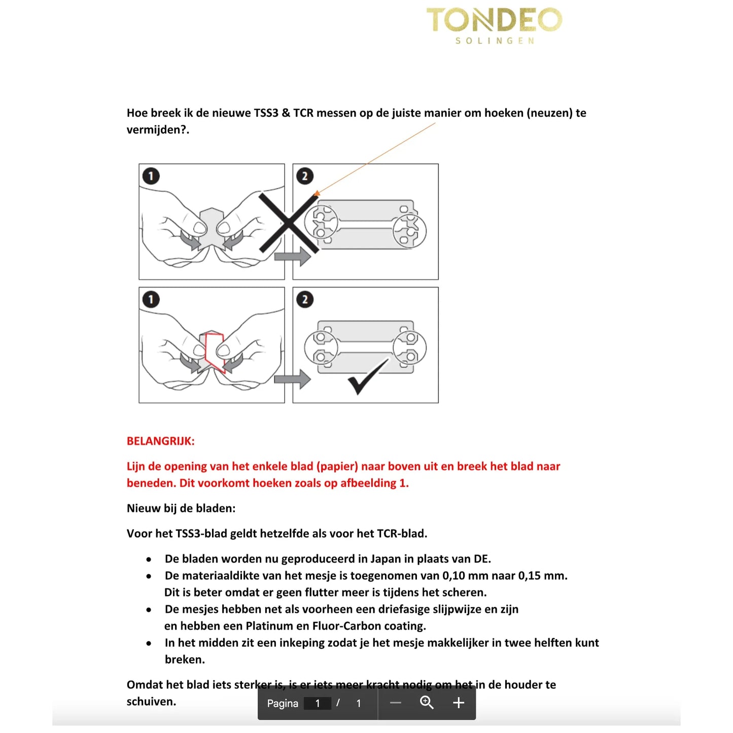 Tondeo Sifter Classic Neck Knife + 10 TSS-Klingen