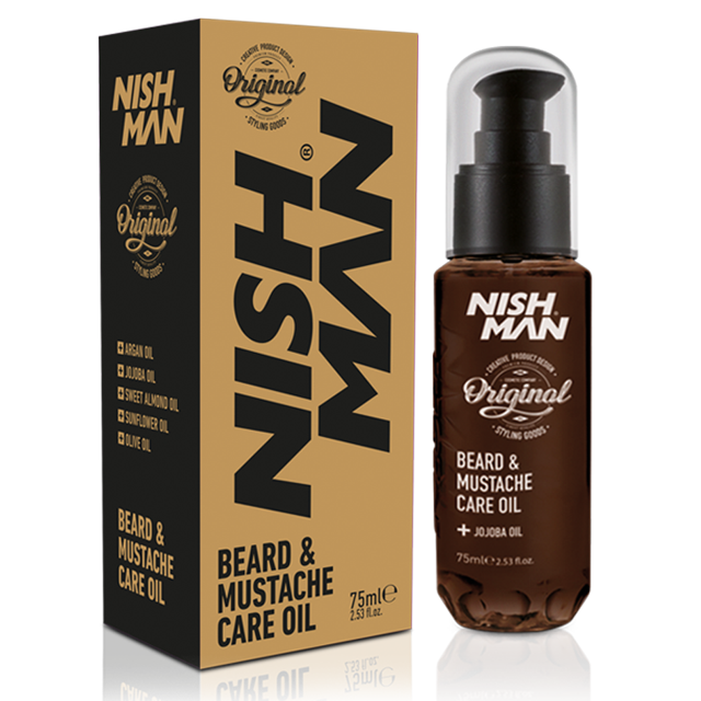 Nish Man Baard- en Snorverzorgingsolie 75ml