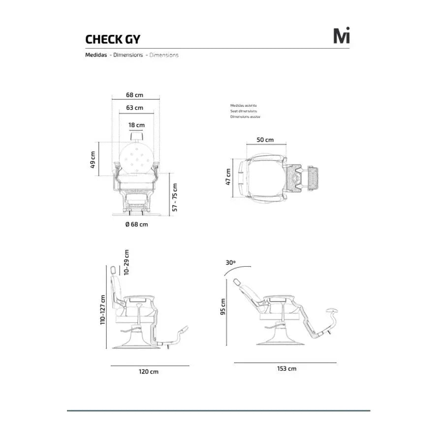 Mirplay Friseurstuhl CHECK GY