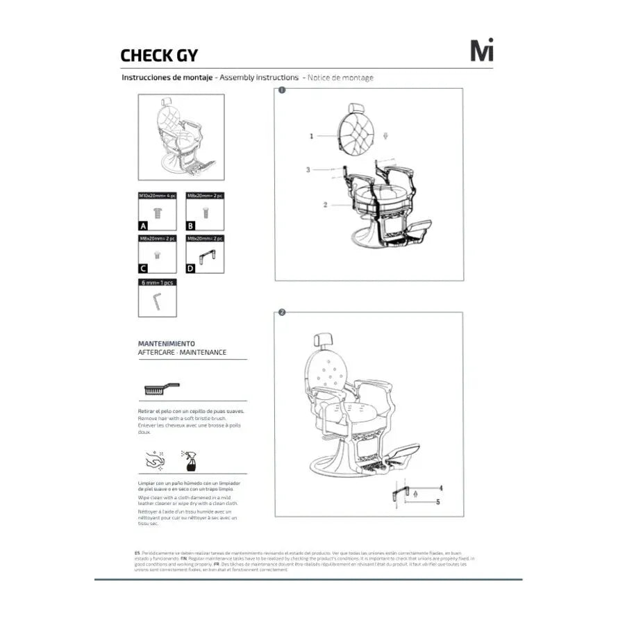 Mirplay Friseurstuhl CHECK GY